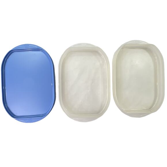 Tupperware Fridge Stackables  Cold Cuts Deli Meat Luncheon Container Blue Lid - Picture 5 of 16